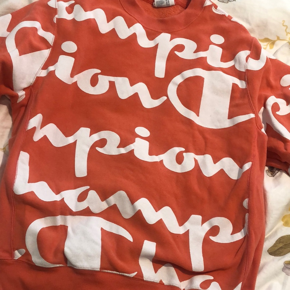 Cute crew neck hoodie champion